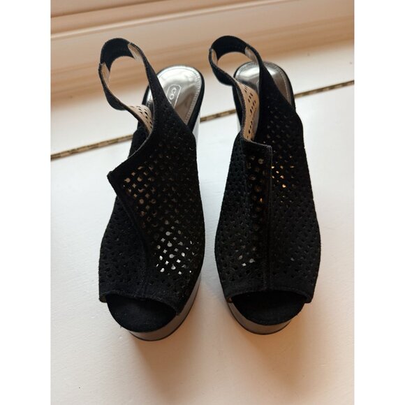 Coach Chasity Black Platform Heel Perforated Mesh Size Women's 6 NEW [jb] - Picture 4 of 15